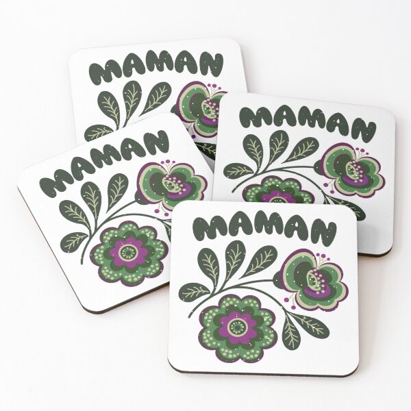 Item preview, Scandinavian Folk Art Flower Maman - Nordic Floral Retro Illustration - Green and purple Folk Embroidery Style designed and sold by LaPolilladPapel.