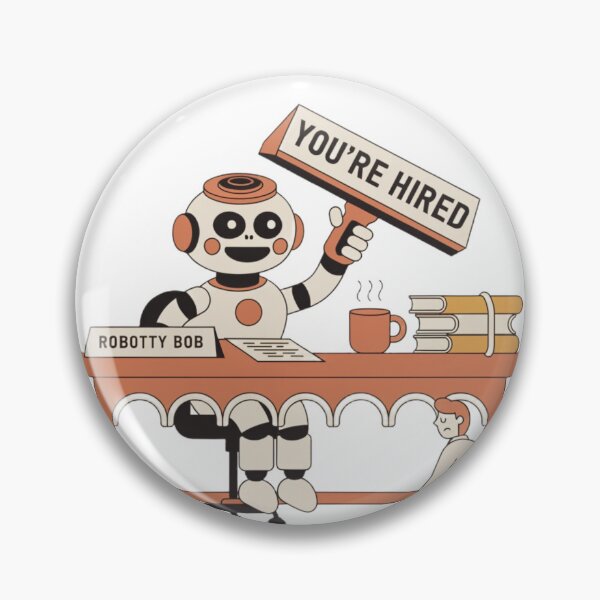 Item preview, Efficiency Upgrade – Funny Robot Hiring Human designed and sold by MugnificentShop.