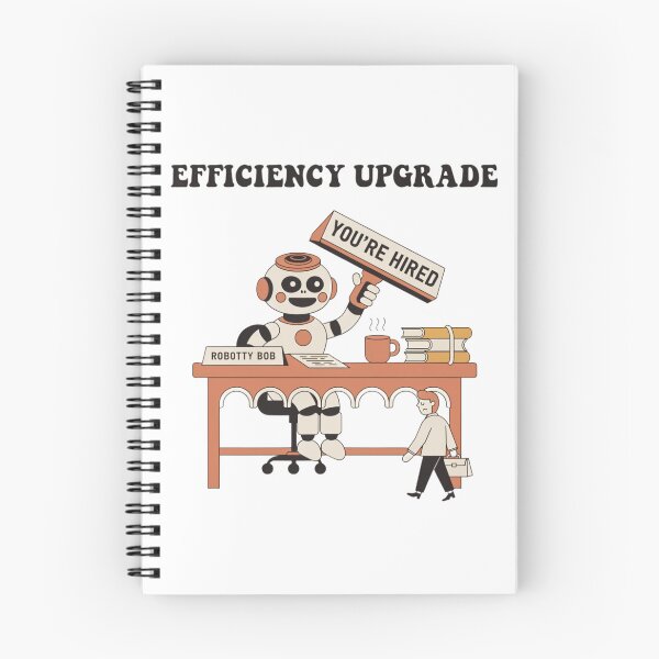 Item preview, Efficiency Upgrade – Funny Robot Hiring Human designed and sold by MugnificentShop.
