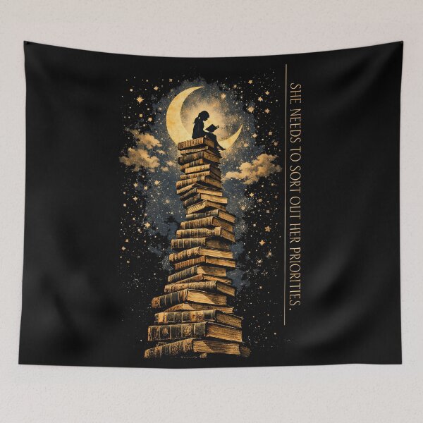 Item preview, Book Lover Priorities Surreal Collage Shirt designed and sold by agearb.