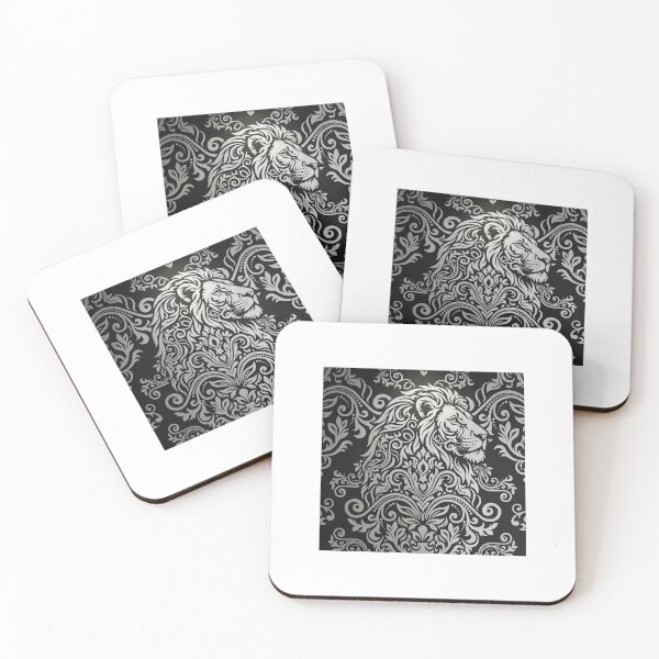 Item preview, "Monarch of the Damask: The Regal Lion Wall Mural" designed and sold by sketchjunction.