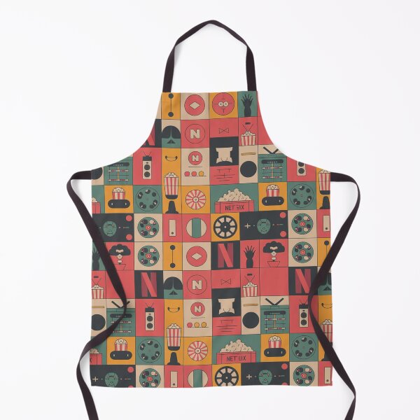 Item preview, Netflix Icons Seamless Pattern – Retro TV & Streaming Vibes designed and sold by Midnight Veil Designs.
