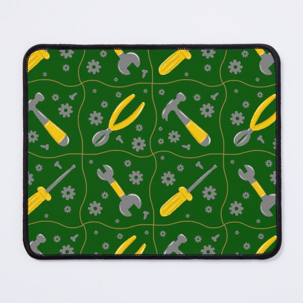 Item preview, Forest green builder tools toolbox construction repeat seamless pattern designed and sold by ButterflyKissCollab.