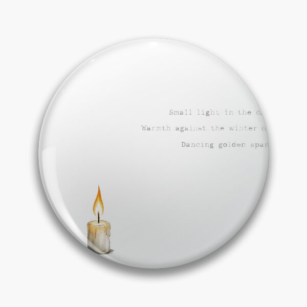 Item preview, Golden Spark Haiku - Candle Light Poetry Sticker designed and sold by Antonrec86.