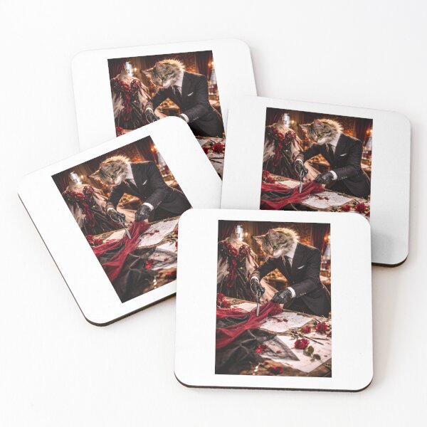 Item preview, Elegant Fashion Designer Cat Cutting Fabric in a Luxury Atelier designed and sold by LovelyCatGalaxy.