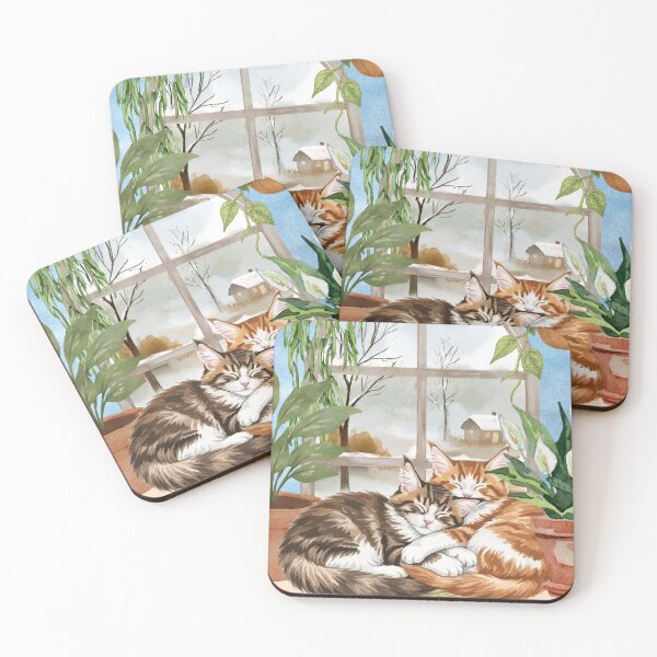 Item preview, Peaceful Cat Duo designed and sold by yuki-hana.