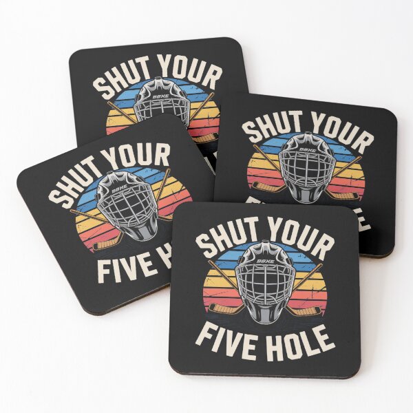 Item preview, Funny Hockey Goalie Five Hole Quote designed and sold by flagylART.