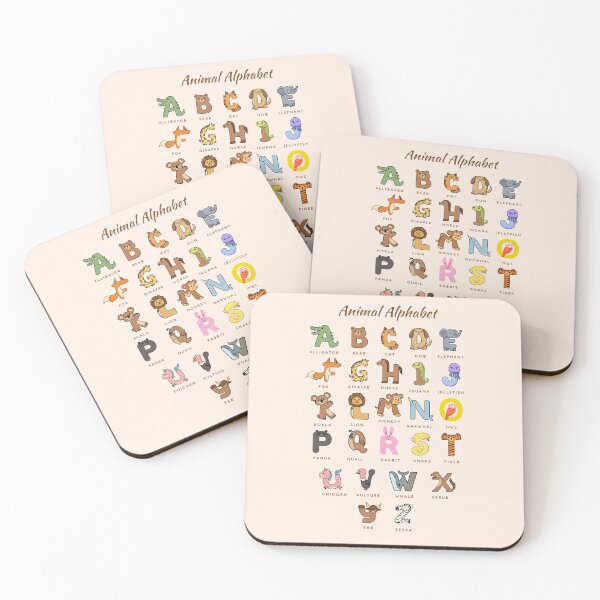 Item preview, Animal Alphabet - Educational & Minimalist Nursery Wall Art designed and sold by Ofizkids.
