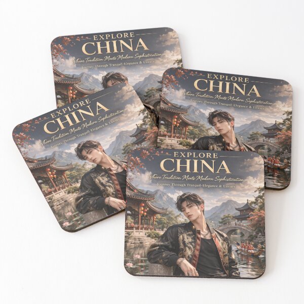 Item preview, Explore China – Where Tradition Meets Modern Sophistication | Luxury China Travel Poster with Cultural Landscape designed and sold by Inkora-Art.
