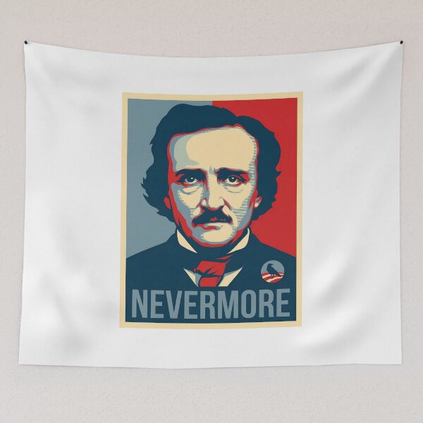 Item preview, Edgar Allan Poe Nevermore Retro Campaign Poster Shirt designed and sold by Fenay Designs.