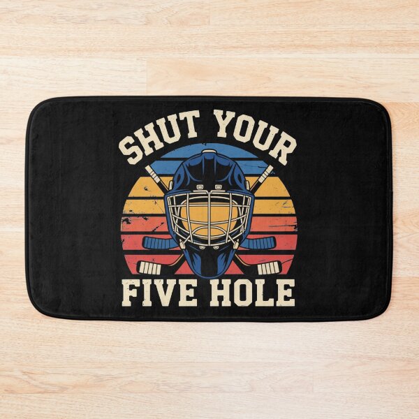 Item preview, Funny Hockey Goalie Five Hole Quote designed and sold by flagylART.