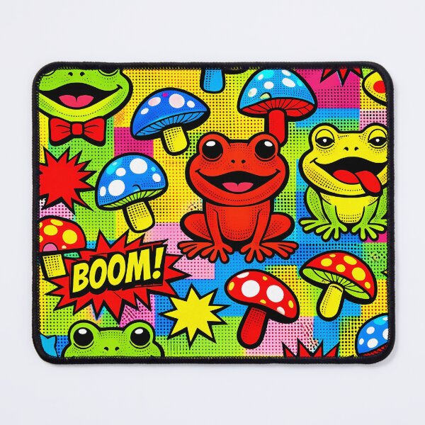 Item preview, Pop Art Frogs & Funky Mushrooms Pattern designed and sold by aminz4.