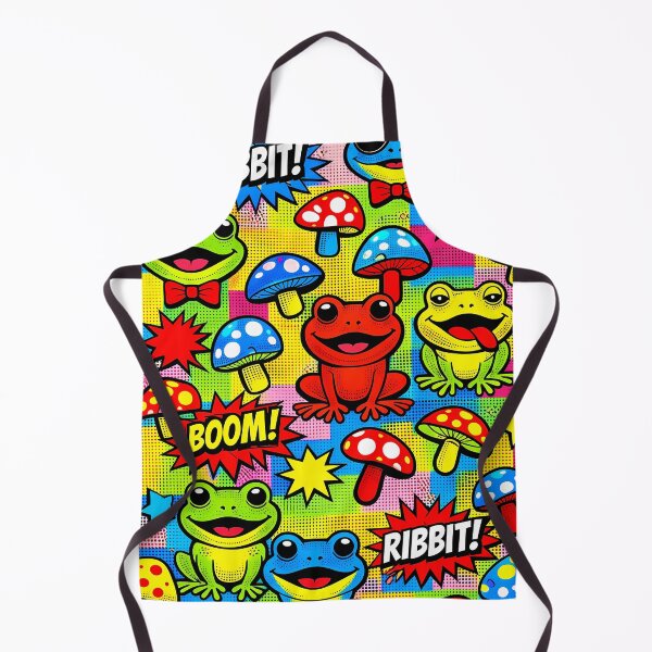 Item preview, Pop Art Frogs & Funky Mushrooms Pattern designed and sold by aminz4.