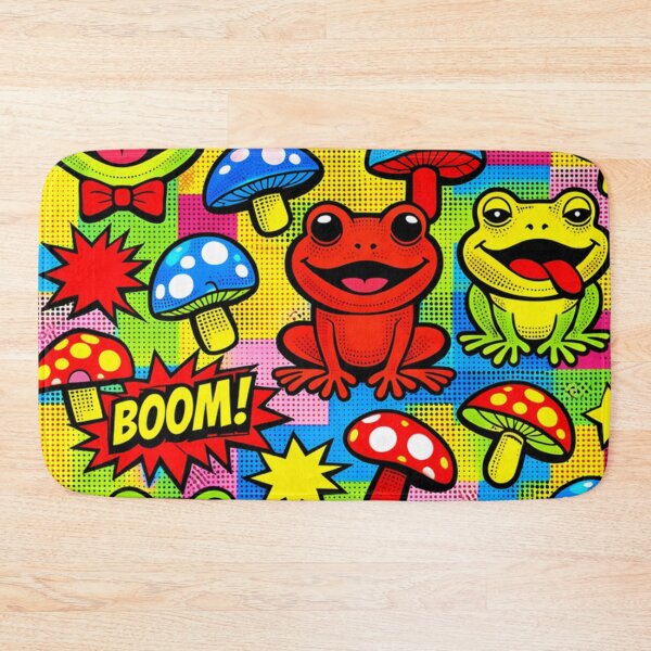 Item preview, Pop Art Frogs & Funky Mushrooms Pattern designed and sold by aminz4.