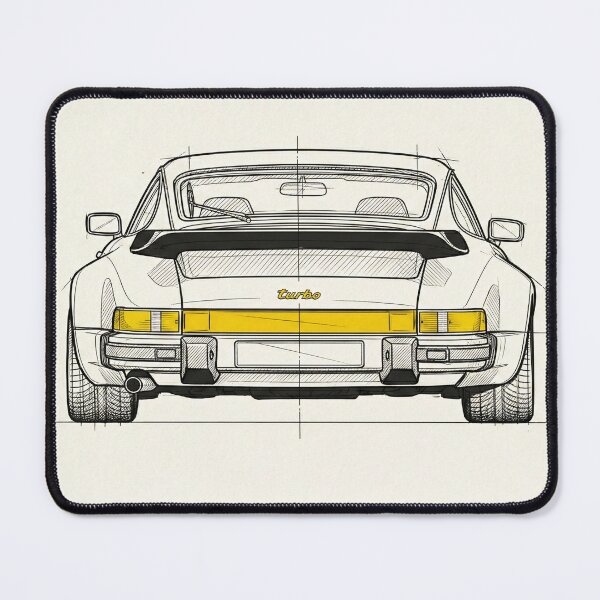 Item preview, Technical blueprint sketch of a classic sports car designed and sold by RevUpDesign.