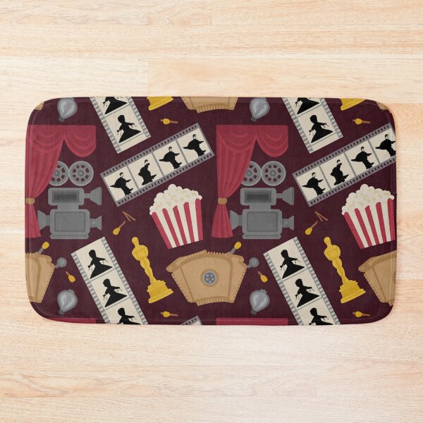 Item preview, Cinema Movie Night Seamless Pattern – Film Reels, Popcorn & Oscars designed and sold by Midnight Veil Designs.