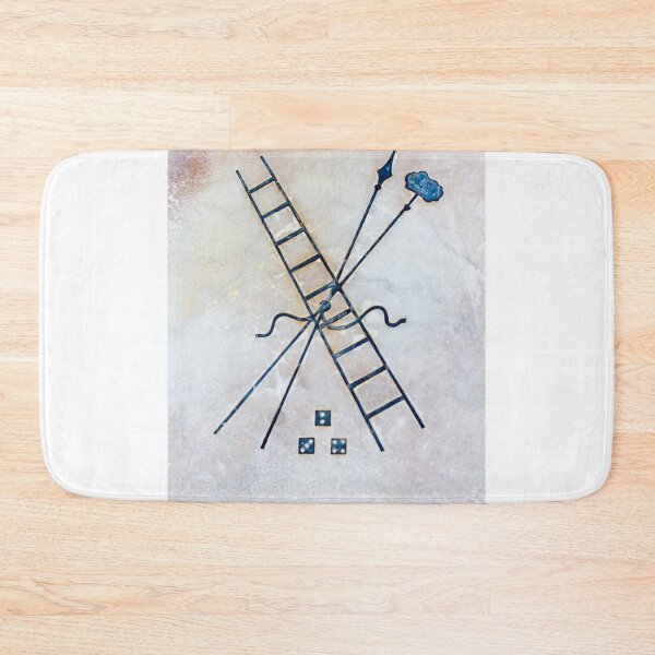 Item preview, Crossed Ladders And Spears With Dice Emblem On Vintage Plaster Wall Art designed and sold by Nmallia.