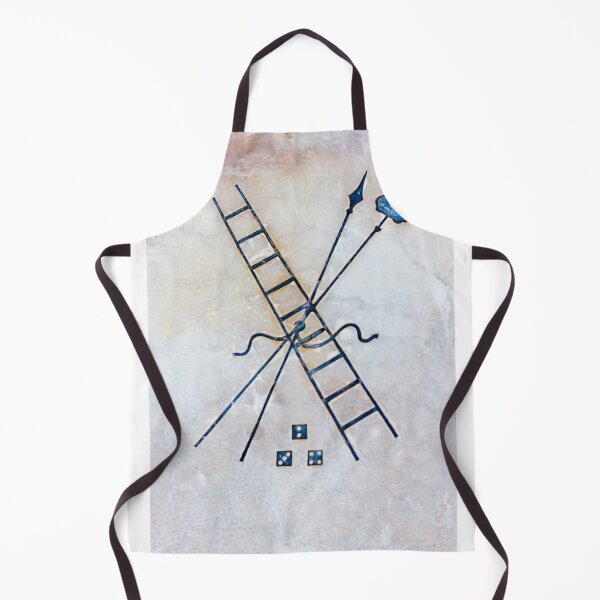Item preview, Crossed Ladders And Spears With Dice Emblem On Vintage Plaster Wall Art designed and sold by Nmallia.