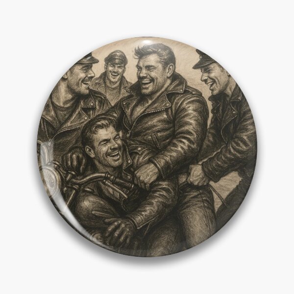 Item preview, Vintage Leather Legends Berlin Bikers Brotherhood Tom of Finland Tribute Graphic Design designed and sold by ItsAKinkThing.