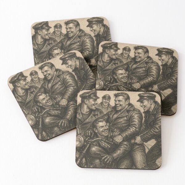 Item preview, Vintage Leather Legends Berlin Bikers Brotherhood Tom of Finland Tribute Graphic Design designed and sold by ItsAKinkThing.