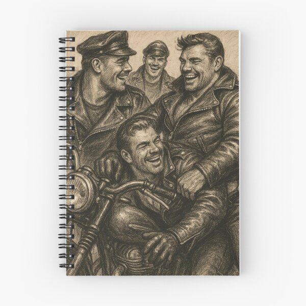Item preview, Vintage Leather Legends Berlin Bikers Brotherhood Tom of Finland Tribute Graphic Design designed and sold by ItsAKinkThing.