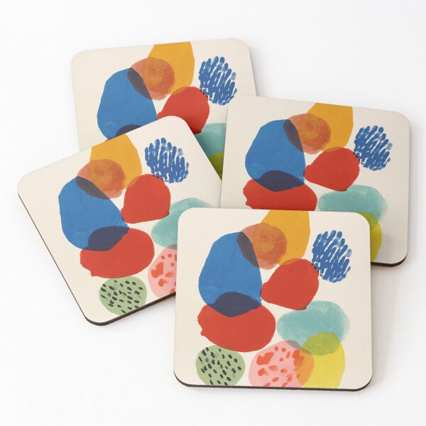 Item preview, Abstract Organic Shapes Colorful Modern Art Playful Mid Century Style designed and sold by trajeado14.