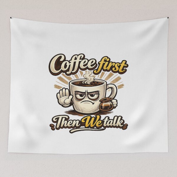 Item preview, Coffee First Then we Talk  designed and sold by MoolokaiApperal.