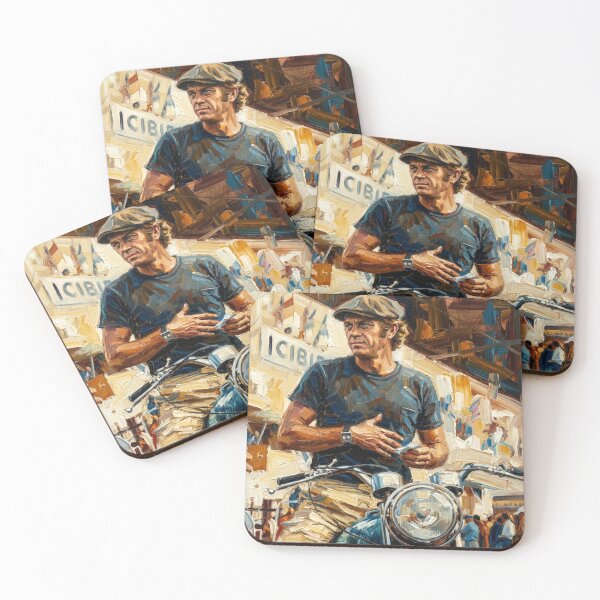 Item preview, The King of Cool: Vintage Motorcycle Impressionist Painting designed and sold by Art's Diner.