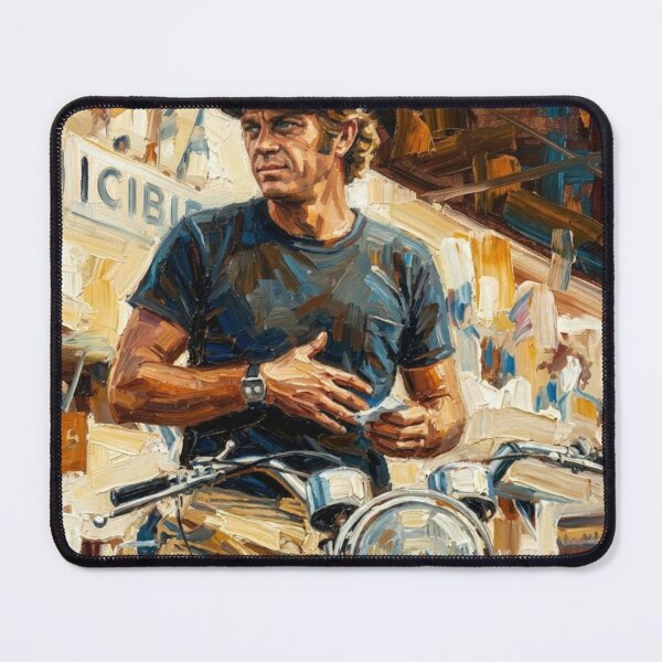 Item preview, The King of Cool: Vintage Motorcycle Impressionist Painting designed and sold by Art's Diner.
