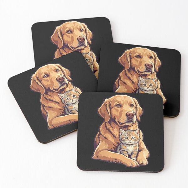 Item preview, Dog holding a cute cat designed and sold by ReneMM.