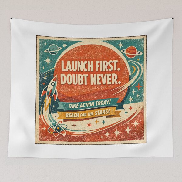 Item preview, Launch First – Reach for the Stars designed and sold by ForeverPrintsOK.