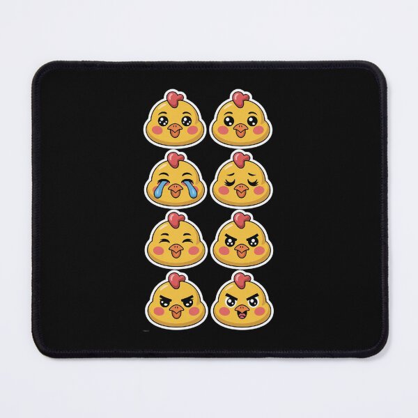 Item preview, Cute Chicken Emoji Sticker Sheet – Funny Kawaii Chicken Faces Pack designed and sold by Barkashow.