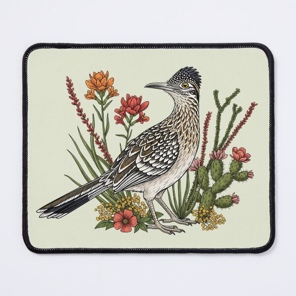 Item preview, Greater Roadrunner Desert Botanical Art designed and sold by BirdsnStuff.