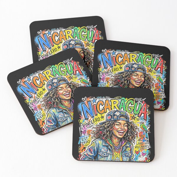Item preview, Nicaragua Pinolero Girl Graffiti Art Print | Land of Volcanoes Latin Street Style designed and sold by graphixpolash.
