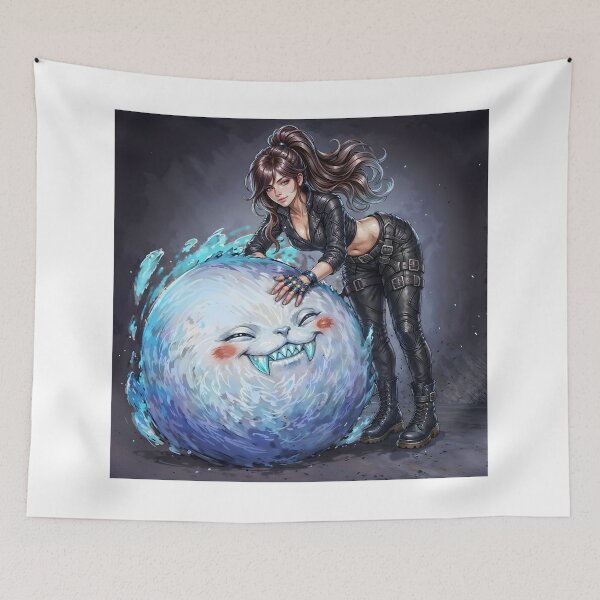 Artikelvorschau, Anime Girl with Cute Ice Monster entworfen und verkauft von D6rkT3chDemon.
