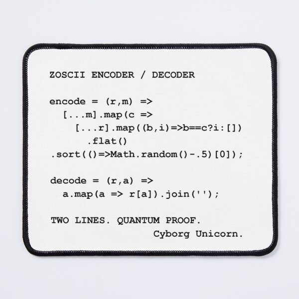Item preview, ZOSCII ENCODER / DECODER designed and sold by CyborgUnicornAU.