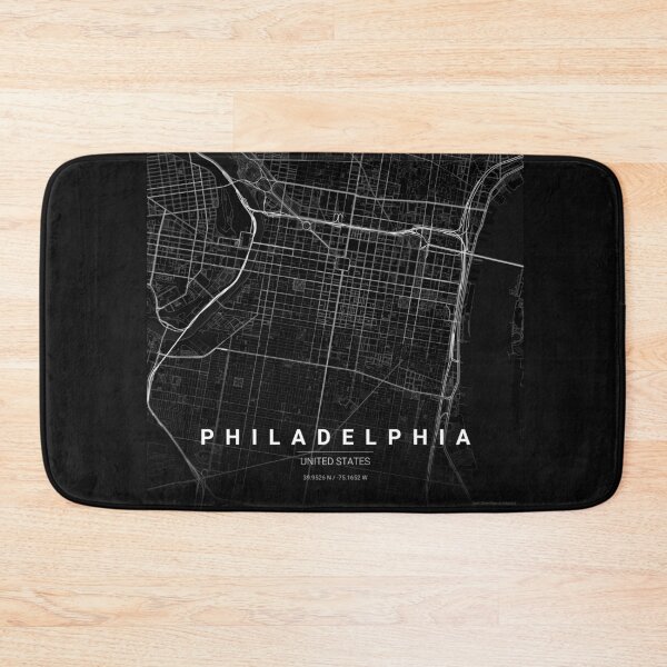Item preview, Philadelphia, United States — Minimalist Street Map (Midnight Black) designed and sold by Lovely Maps.