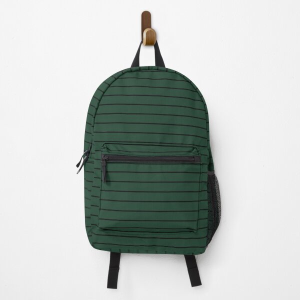 Item preview, Forest Green And Black horizontal Pinstripes Pattern designed and sold by pattern-archive.