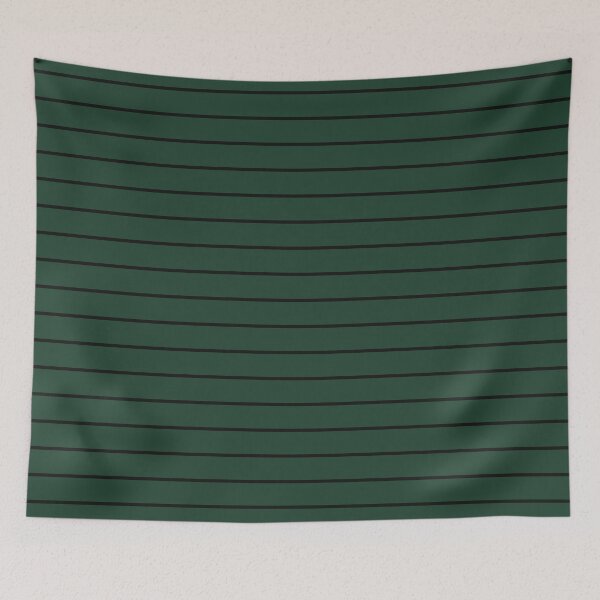 Item preview, Forest Green And Black horizontal Pinstripes Pattern designed and sold by pattern-archive.