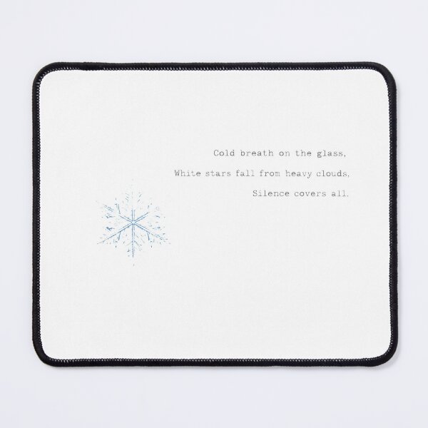 Item preview, Winter Snowflake Haiku - Silent Snow Poetry Decal designed and sold by Antonrec86.