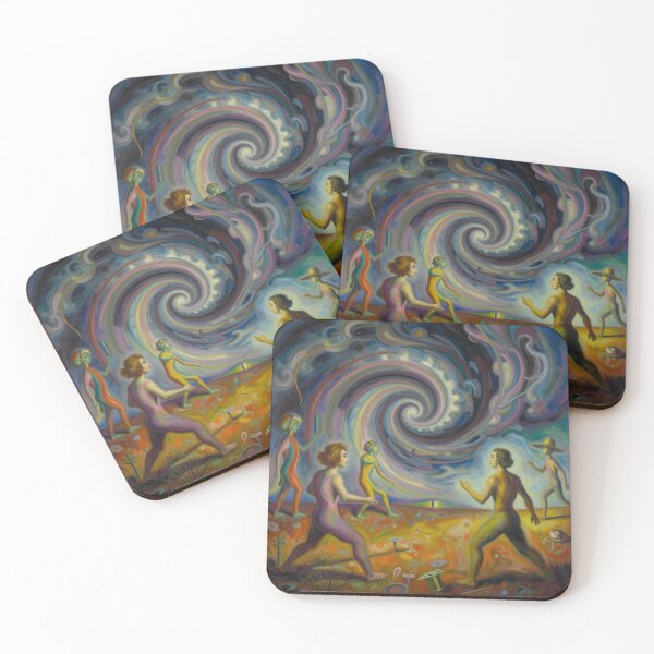 Item preview, Surreal Dreamscape with Vivid Figures and Cosmic Spiral Motion designed and sold by FotoworldEdel.