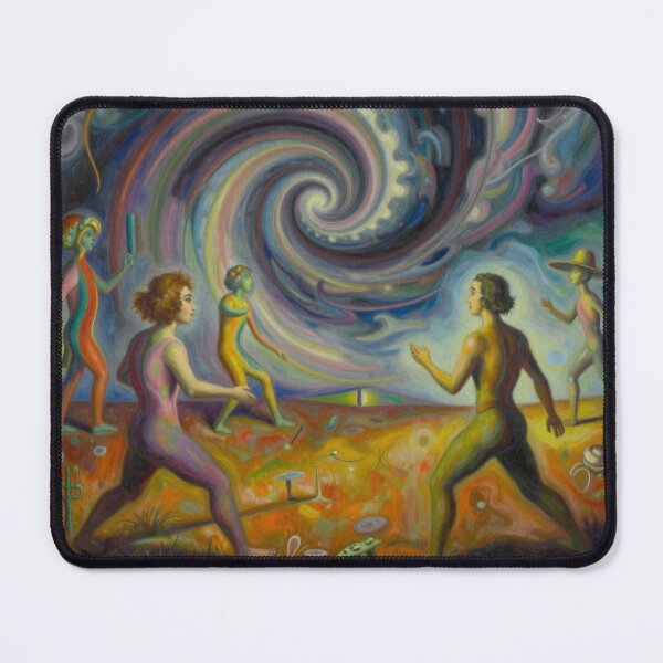 Item preview, Surreal Dreamscape with Vivid Figures and Cosmic Spiral Motion designed and sold by FotoworldEdel.