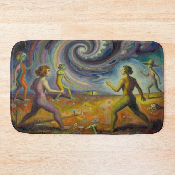 Item preview, Surreal Dreamscape with Vivid Figures and Cosmic Spiral Motion designed and sold by FotoworldEdel.