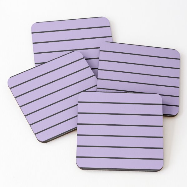 Item preview, Lilac And Black horizontal Pinstripes Pattern designed and sold by pattern-archive.