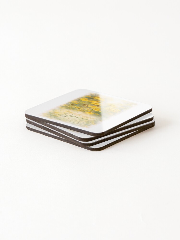 Thumbnail 4 of 5, Coasters (Set of 4), Welcome Spring designed and sold by StickerRok.