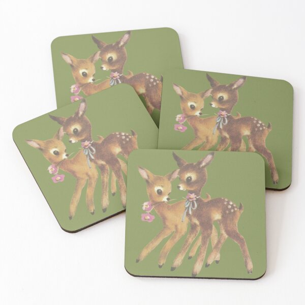 Item preview, Cute Deer Animal Bambi Holding Pink Flowers Adorable Deers designed and sold by nyro collective .
