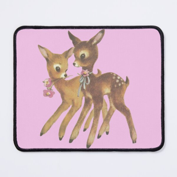 Item preview, Cute Deer Animal Bambi Holding Pink Flowers Adorable Deers designed and sold by nyro collective .