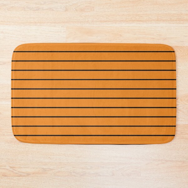 Item preview, Orange And Black horizontal Pinstripes Pattern designed and sold by pattern-archive.