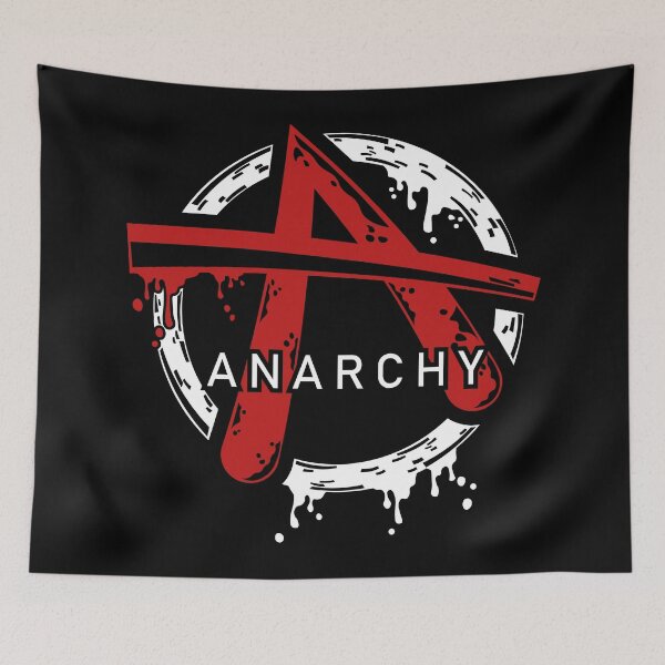 Artikelvorschau, Rotes, blutendes Anarchie-Symbol mit Schriftzug entworfen und verkauft von Ruhrpott-Style.
