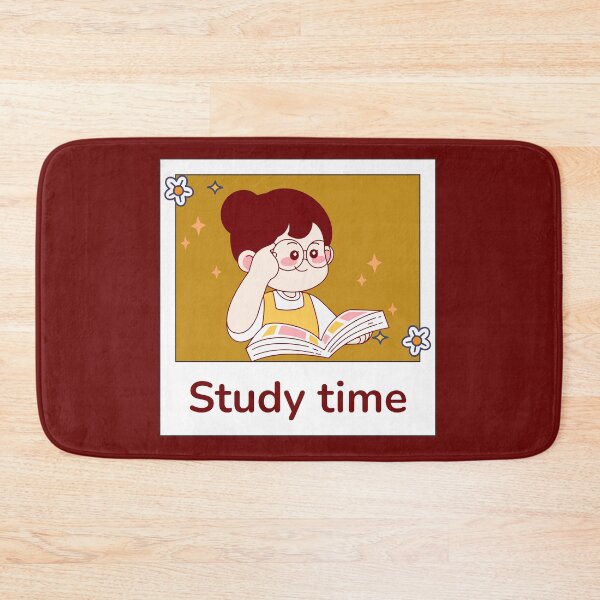 Item preview, Study Time - Cute Kawaii Girl Reading Vintage Frame Art designed and sold by Rehnair.